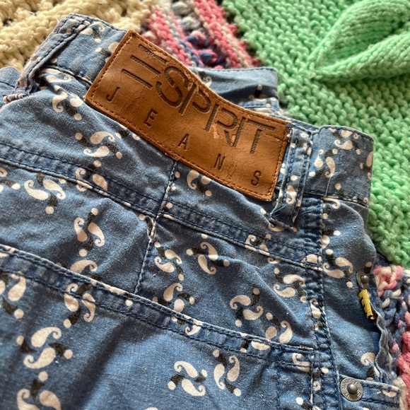 Esprit Printed Jean Skirt Vintage - Picture 12 of 14